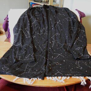 SVAHA USA CONSTELLATION CARDIGAN PLUS SIZE 5XL (28-30W) BLACK EUC - ALMOST NEW